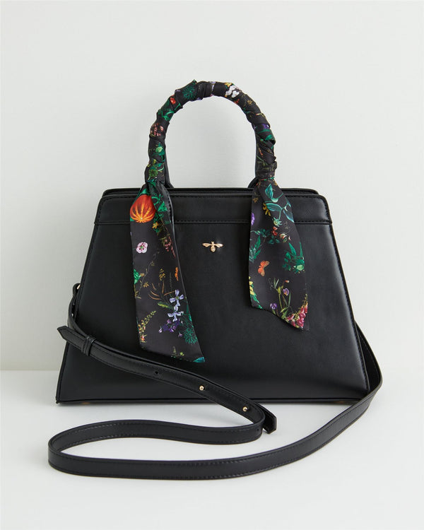 Botanical Pumpkin Black Tote