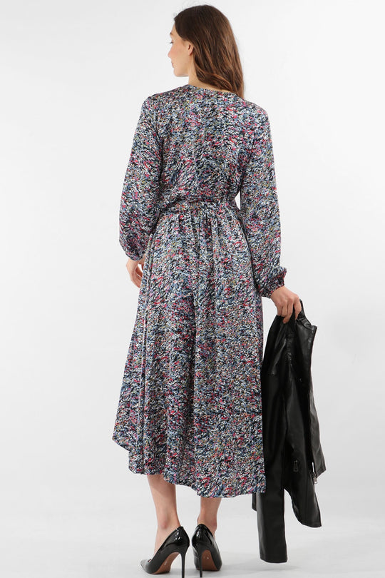 'Minny' Dress - Grey Blue