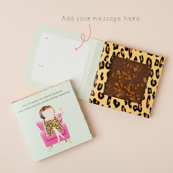 Choccy Card- Leopard Print