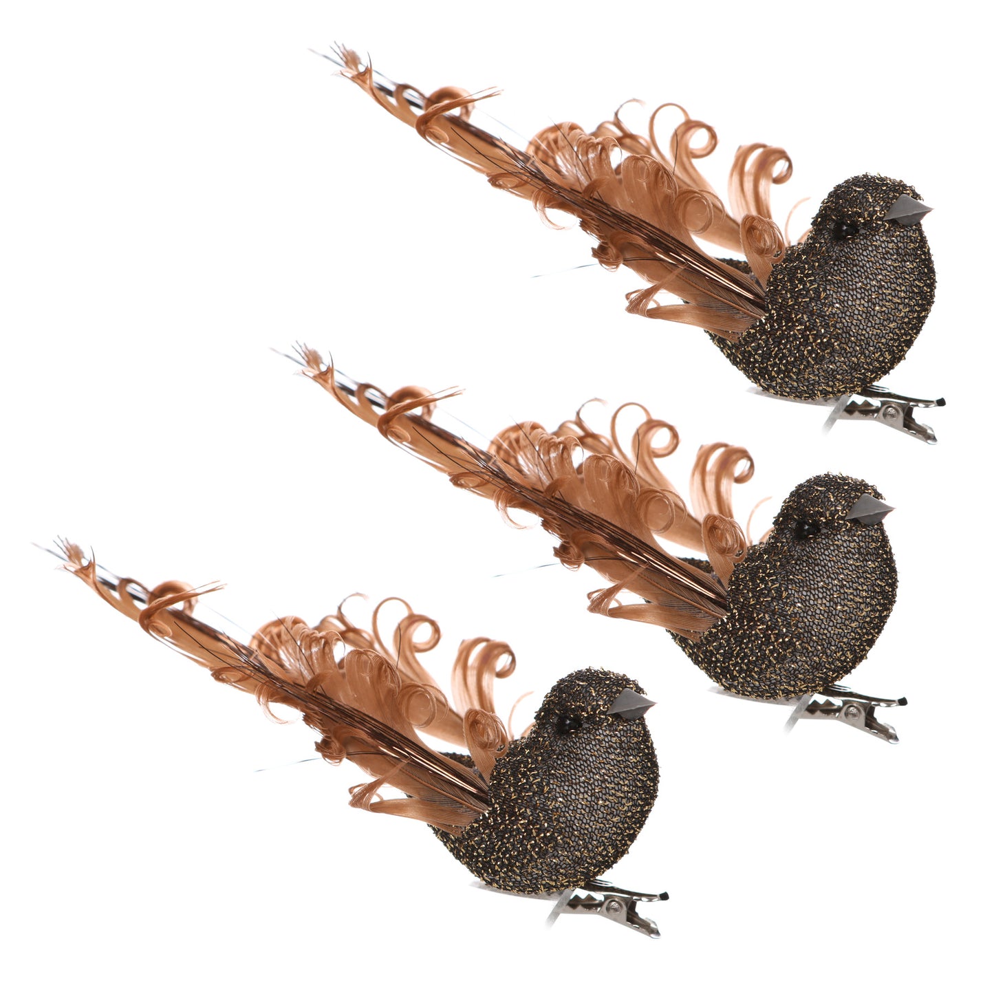 Magic Bird Clip S/3 Gold 14Cm