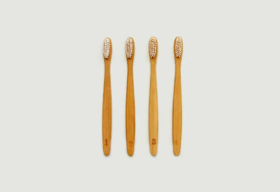 4 Bamboo Toothbrushes
