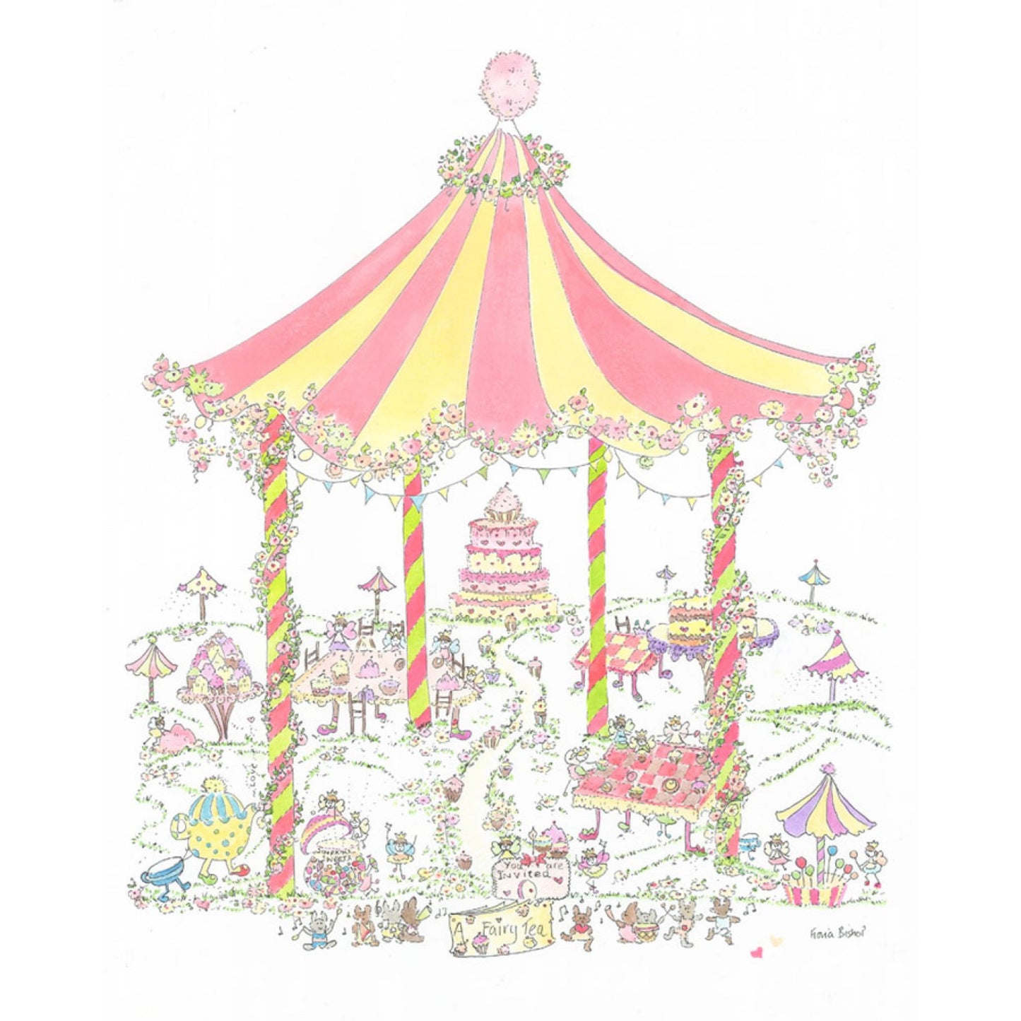 Porch Fairies Small Frame Picture - Fairy Tea