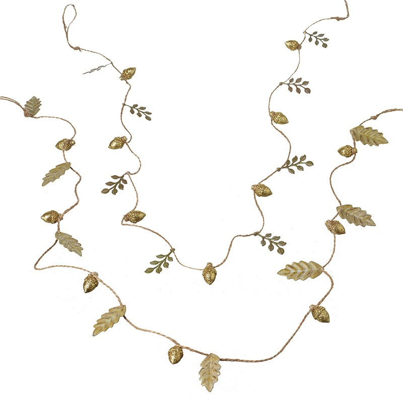 Metal Leafy Gold Garland (Choice of 2)