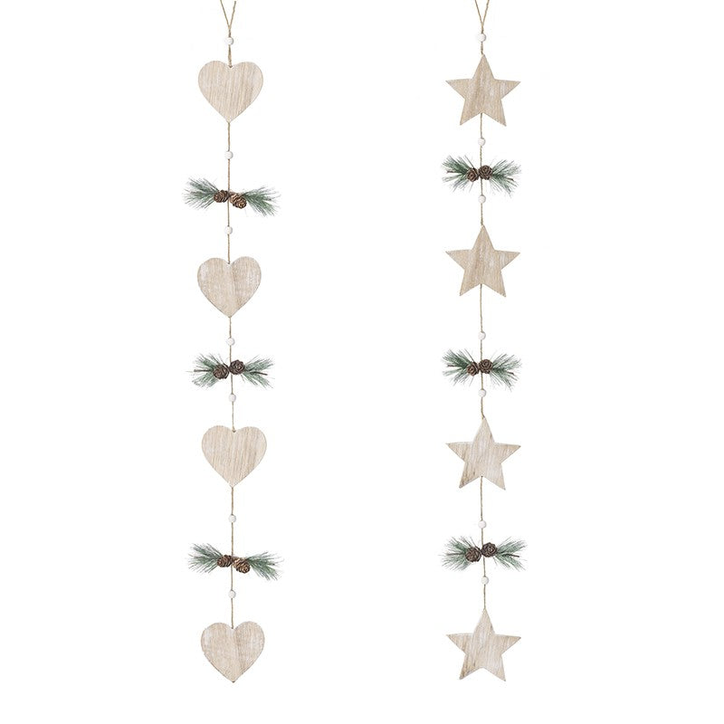Wooden Hearts/Stars Garland
