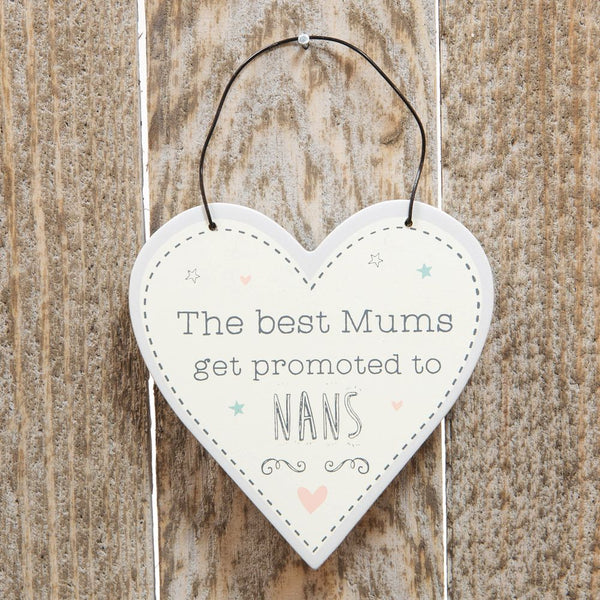 LOVE LIFE MINI HEART PLAQUE - PROMOTED TO NAN