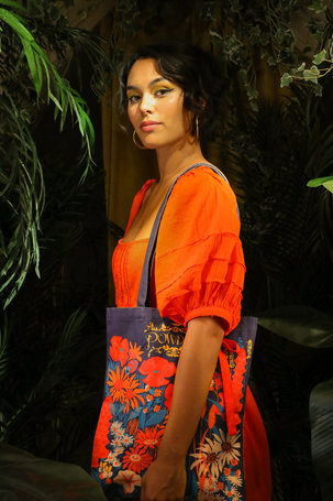 Tote Bag Country Garden - Navy