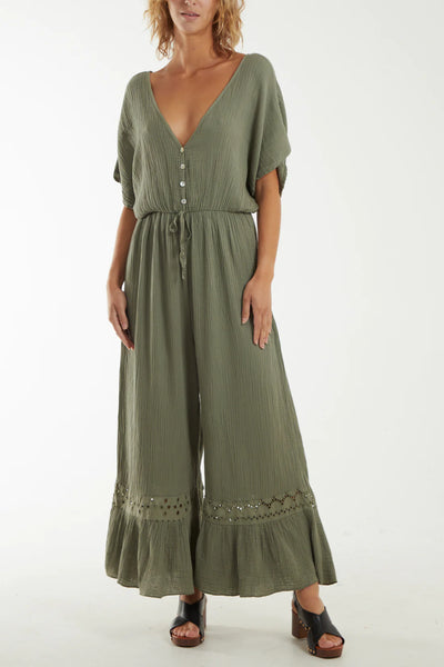 ‘Annie’ Cheesecloth Jumpsuit
