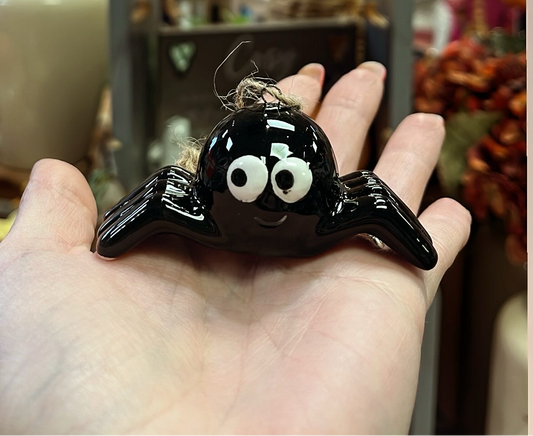 Black Spider ceramic hanging decoration