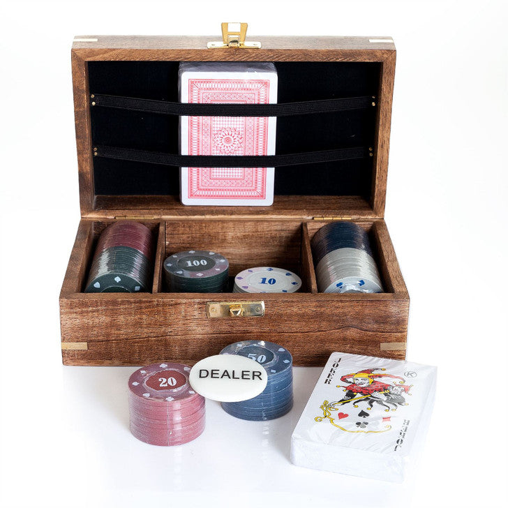 Wooden Poker Set