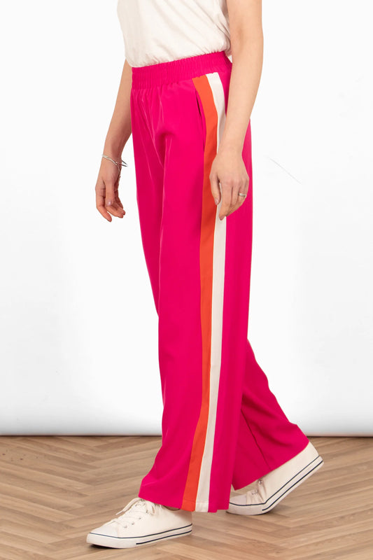 Rory Wide Leg Trousers - Hot Pink