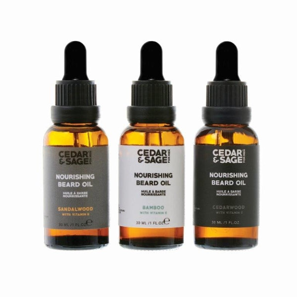 Cedar & Sage Men Gift Beard Oils Set Of 3