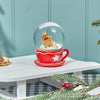 Gingerbread Snow Globe in a Resin Teacup
