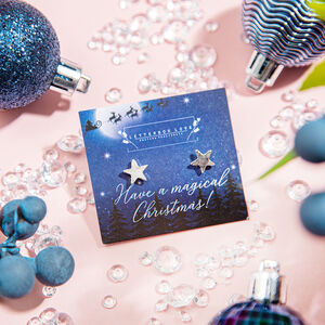 Merry Christmas Star Earrings In Bauble