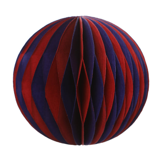 Magic Paper Bauble Red/Purple 12Cm