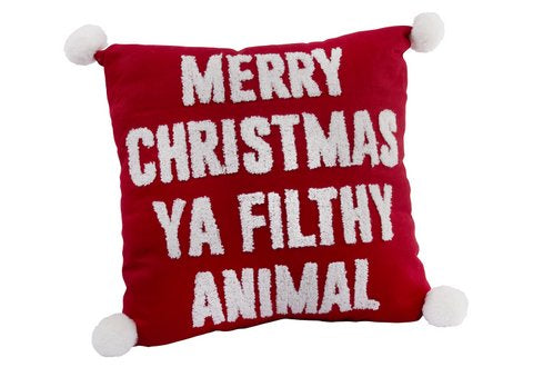 Merry Xmas Ya Filthy Animal Cushion