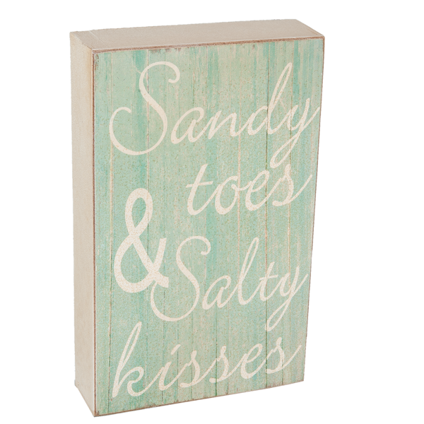 Sandy Toes & Salty Kisses Mini Standing Plauqe
