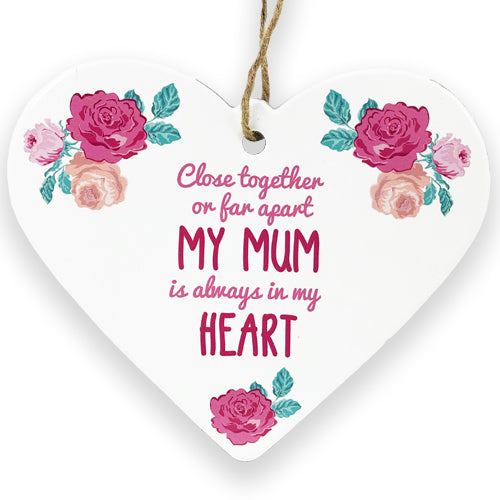 Floral Ceramic Heart - Mum