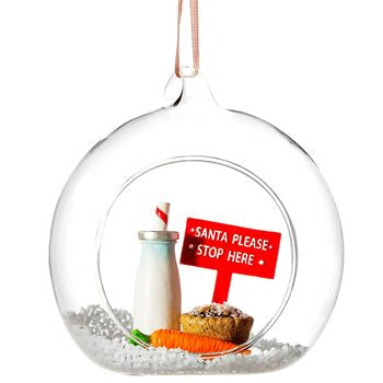 Santa Please Stop Here Figurine Bauble