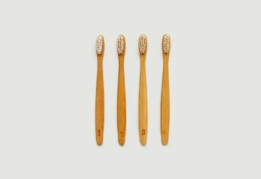 4 Bamboo Toothbrushes