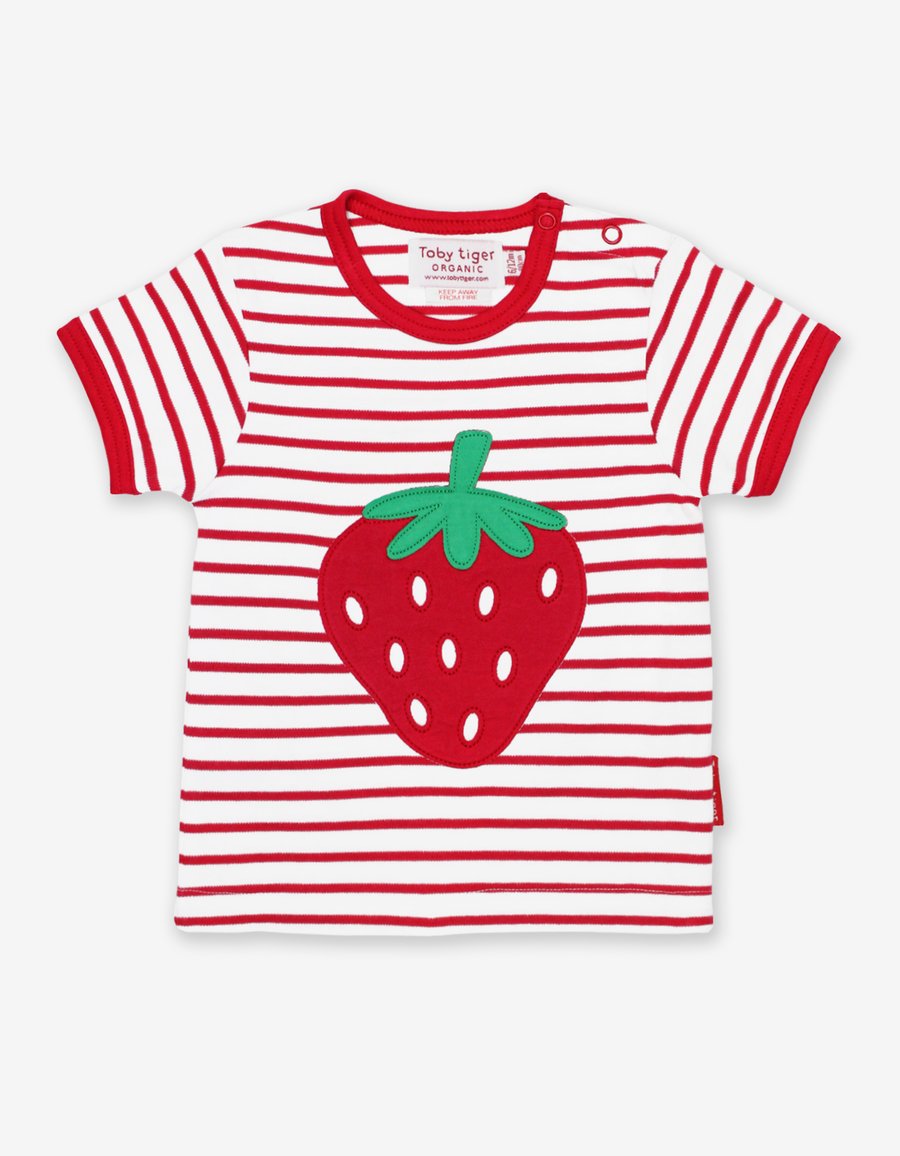 Organic Strawberry Applique T-Shirt