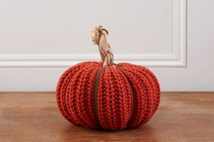 Burnt Orange Wool Pumpkin