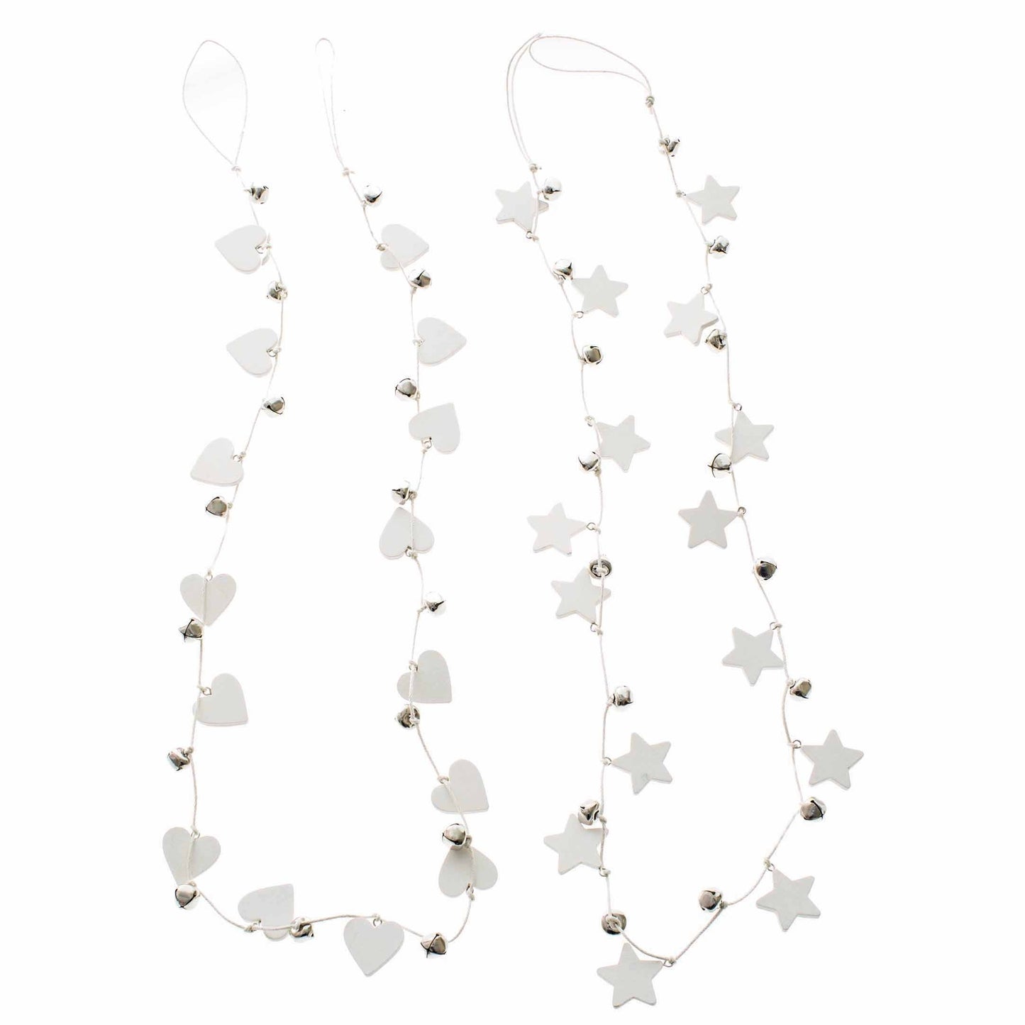 Wooden Bell Garland - Stars/Hearts