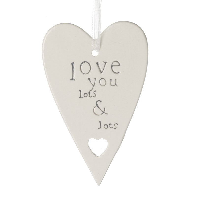 Hanging Ceramic Heart Plaque