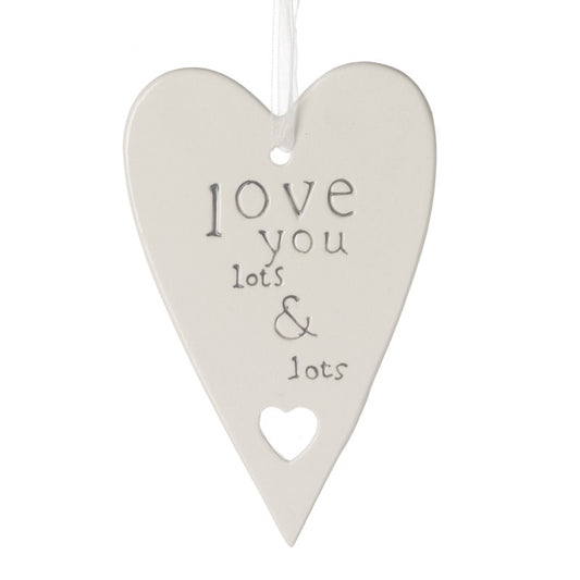 Hanging Ceramic Heart Plaque