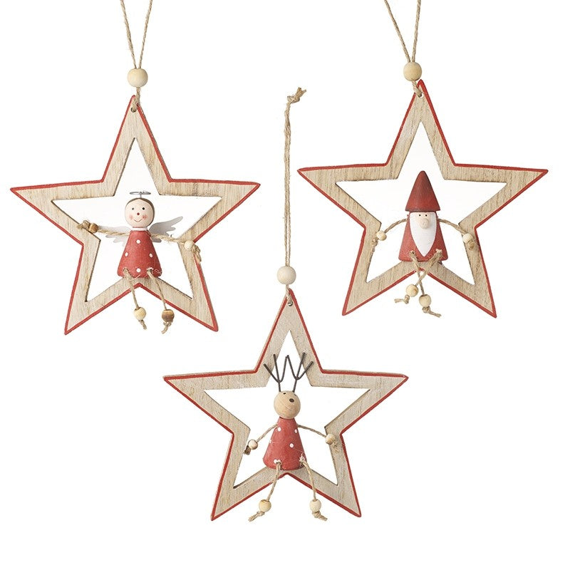 Wooden Cut Out Hanging Star