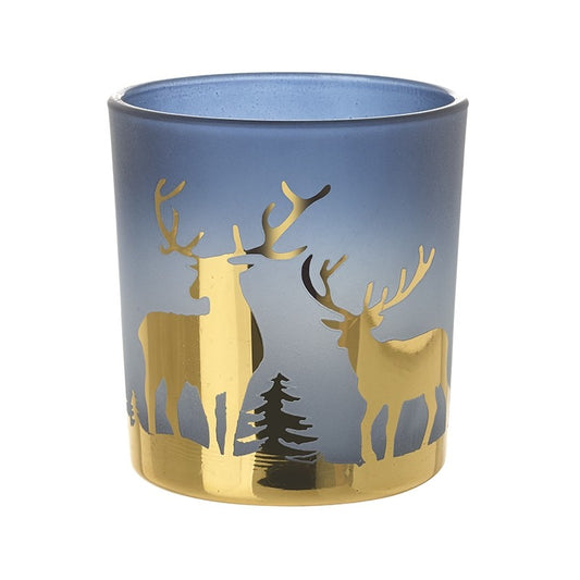 Gold Reindeer T Light Holder