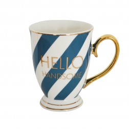 Hello Handsome Striped Mug